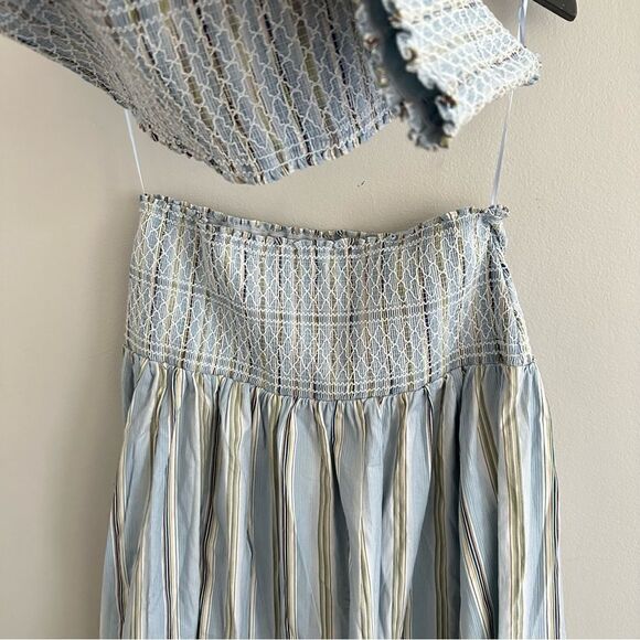 Reformation Haven Top & Skirt Set In Cabana Stripe - Picture 3 of 9